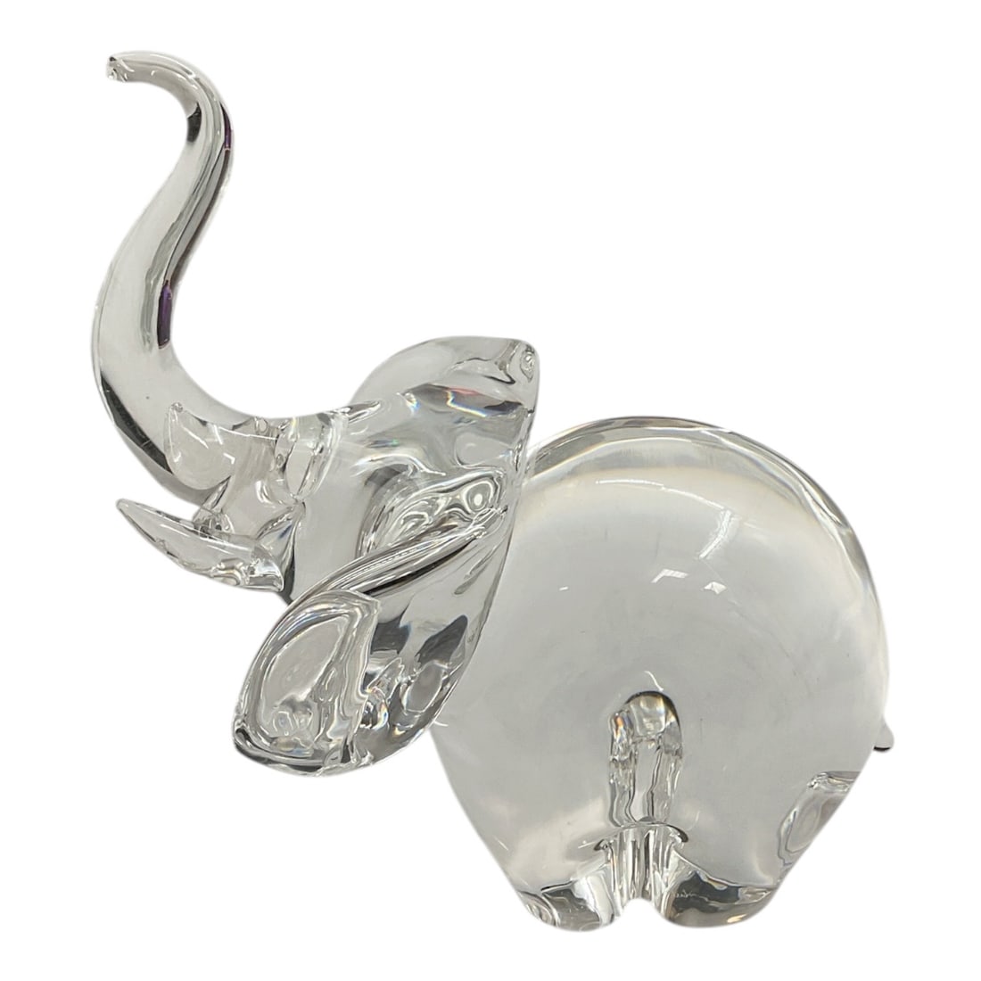 Steuben Crystal Elephant Figurine, Signed (1 of 4)