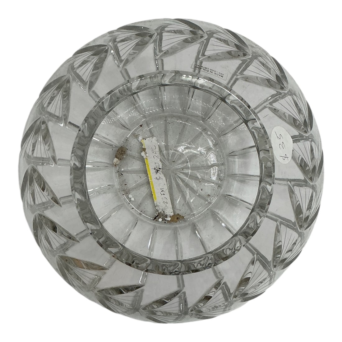 Cut Crystal Globe Vase - 3