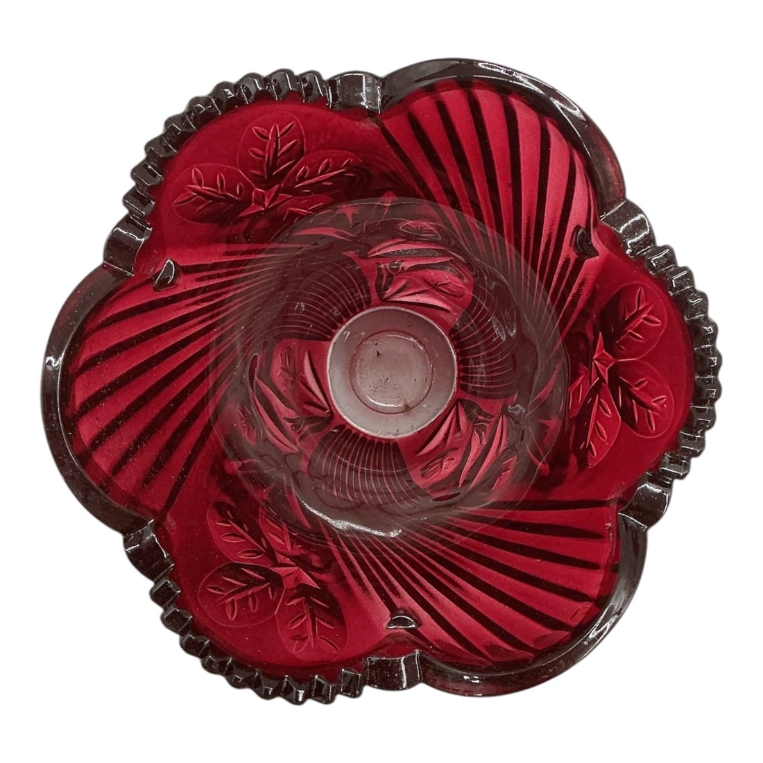 Ruby Cut Crystal Vase - 3