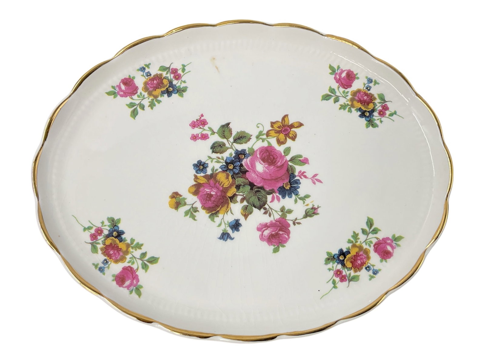 Floral Oval Dish by Florence Collectables (England) Fine Bone China (1 of 4)