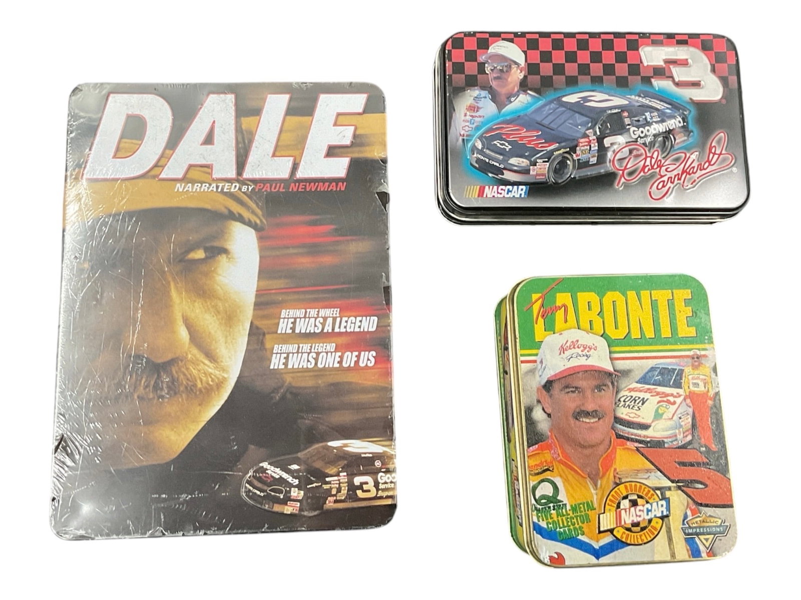 Dale Earnhardt Sr. NASCAR Collector Card Tins & “Dale?? Documentary DVD (1 of 2)