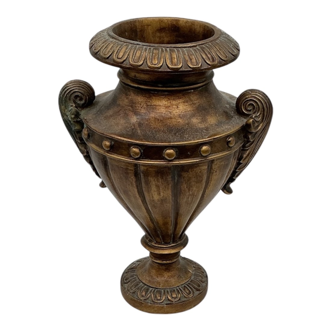 Neoclassical Style Antiqued Resin Urn (1 of 4)