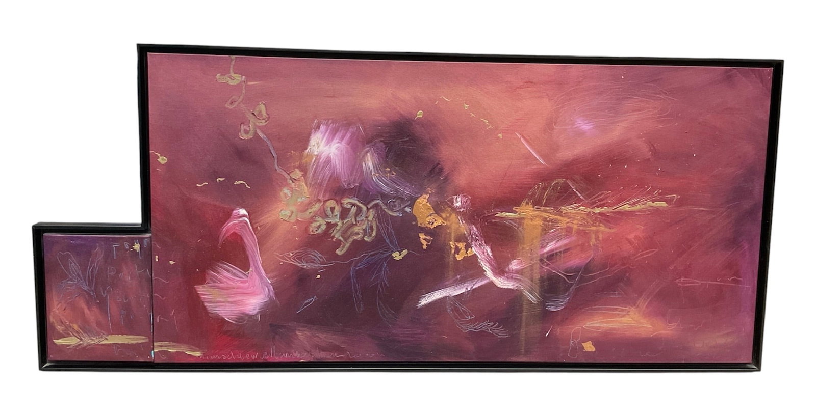 Contemporary Abstract Mixed Media Diptych (1 of 2)