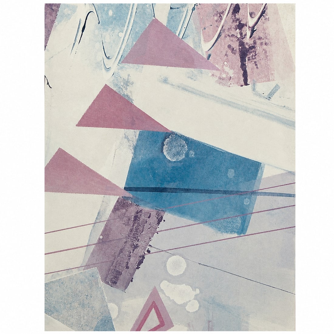 Framed Abstract Geometric Composition - 2