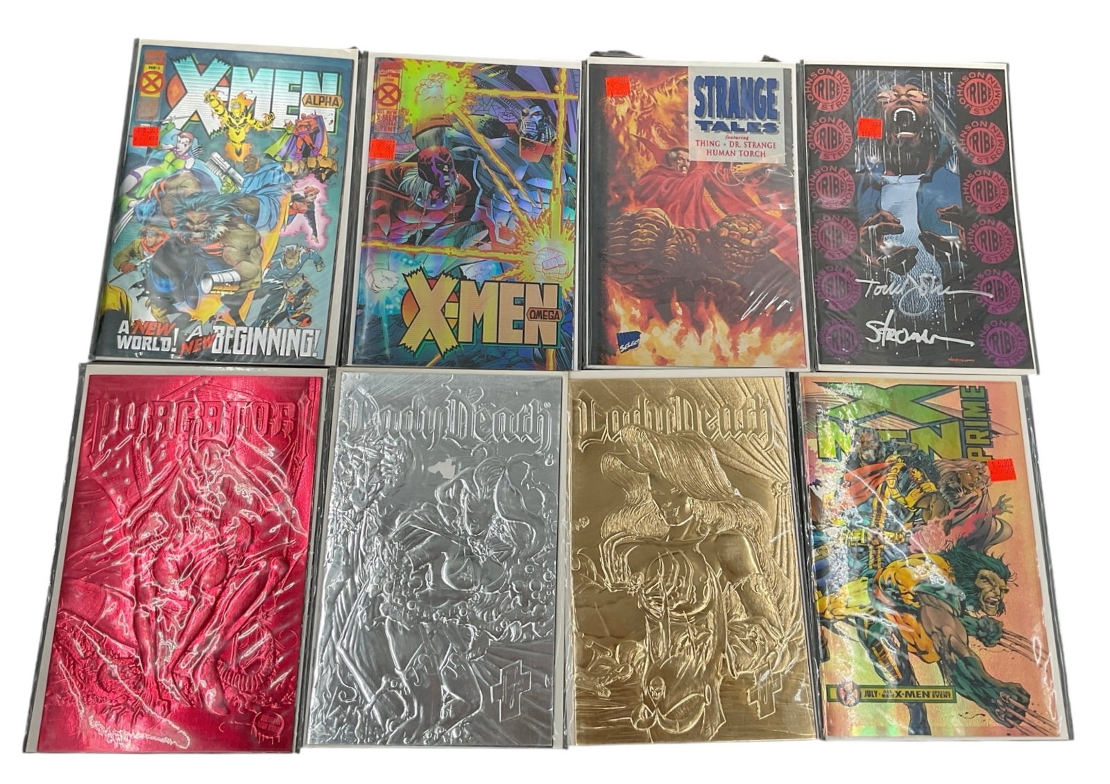 Lot of 8 1990s Comic Books with Embossed & Foil Variant Covers (1 of 2)