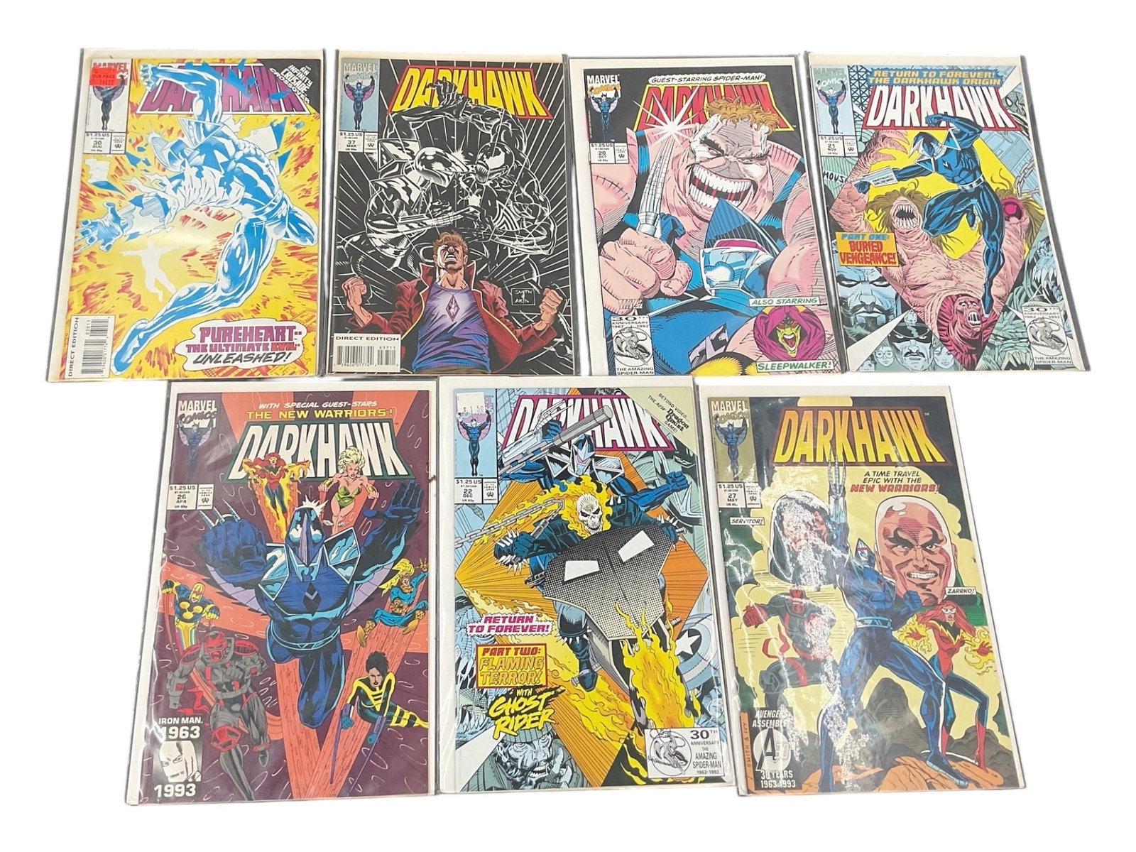 Lot of 7 Marvel Darkhawk Comic Books (1 of 1)