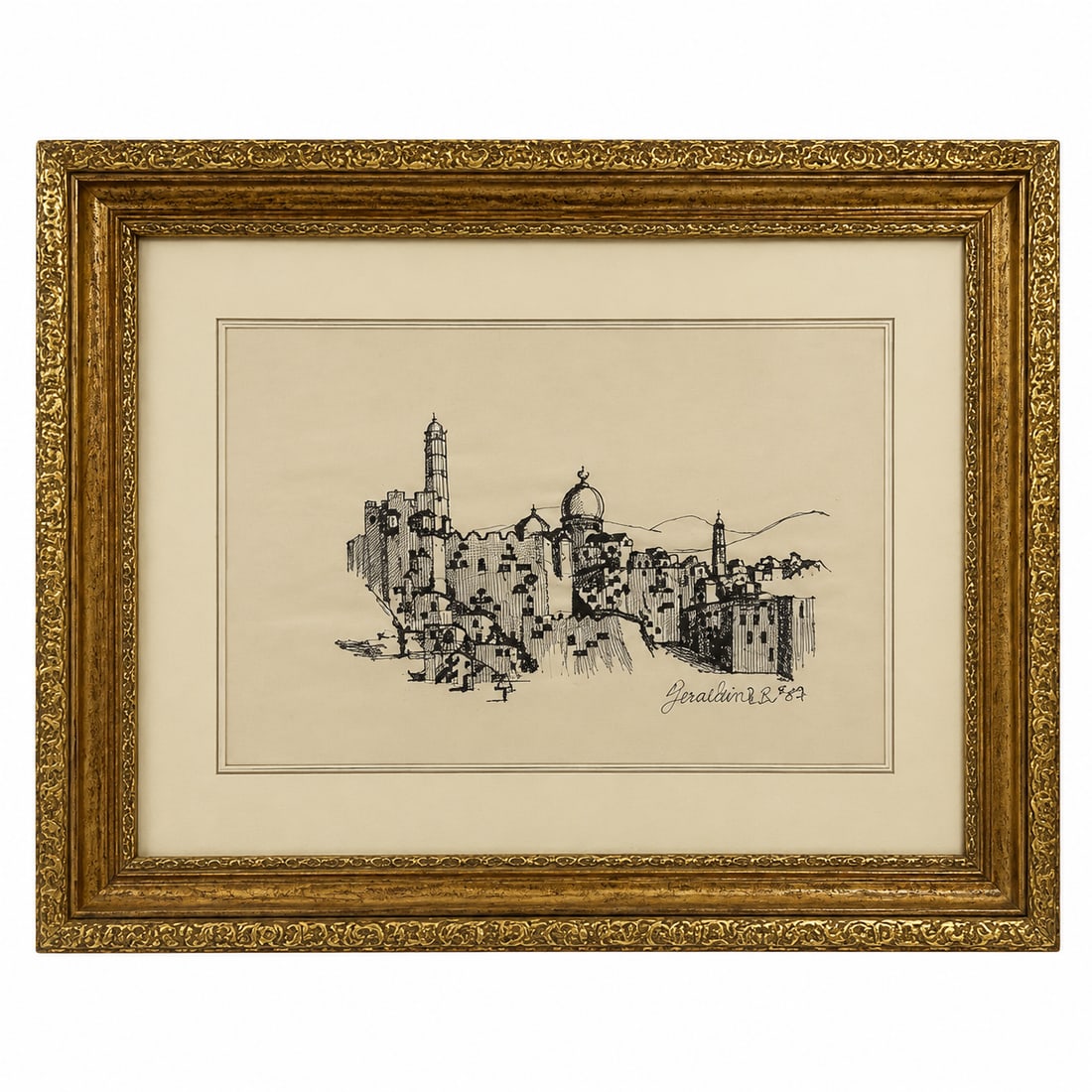 Jerusalem Embroidery Dated 7.6.1967 (1 of 3)