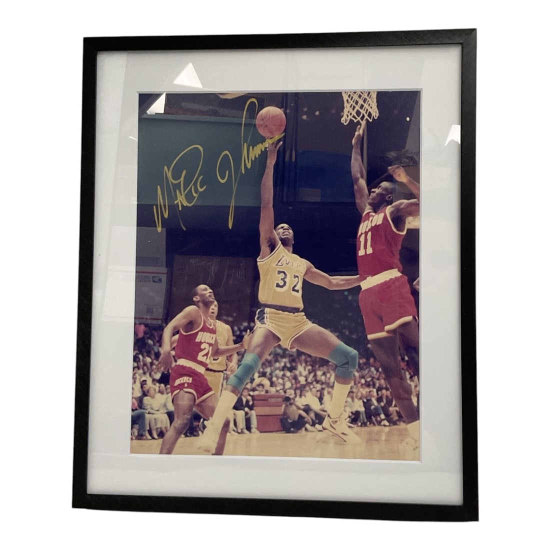 Magic Johnson Signed Los Angeles Lakers Framed Photograph with COA (1 of 3)