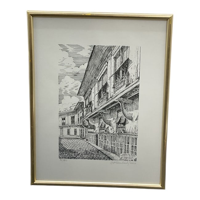 Federico Gonzenbach — Flora — Original Hand-Signed & Dated Etching: This is a rare original etching by the distinguished Ecuadorian artist Federico Gonzenbach. Da