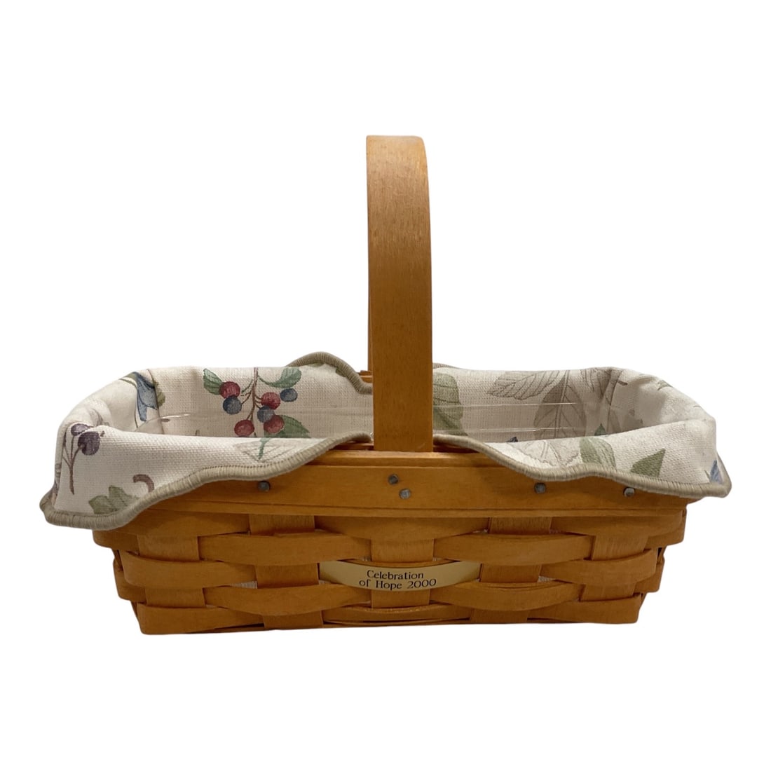 Longaberger 2000 Celebration of Hope Basket with Floral Liner (1 of 5)