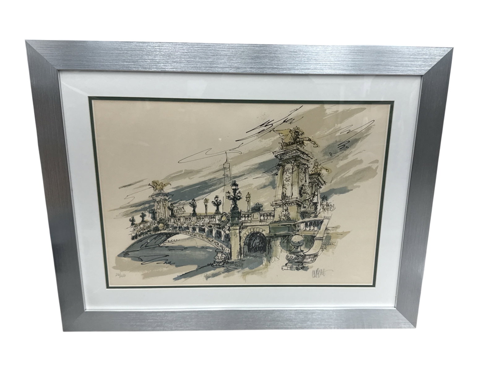 Pont Alexandre III Paris by Wayland Moore American Limited Edition Lithograph (1 of 5)