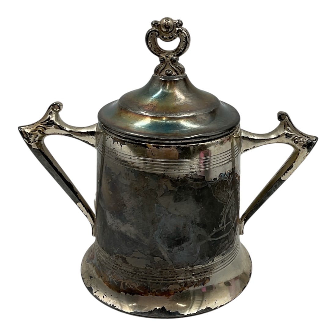 Victorian Silver-Plated Covered Sugar Bowl (1 of 3)