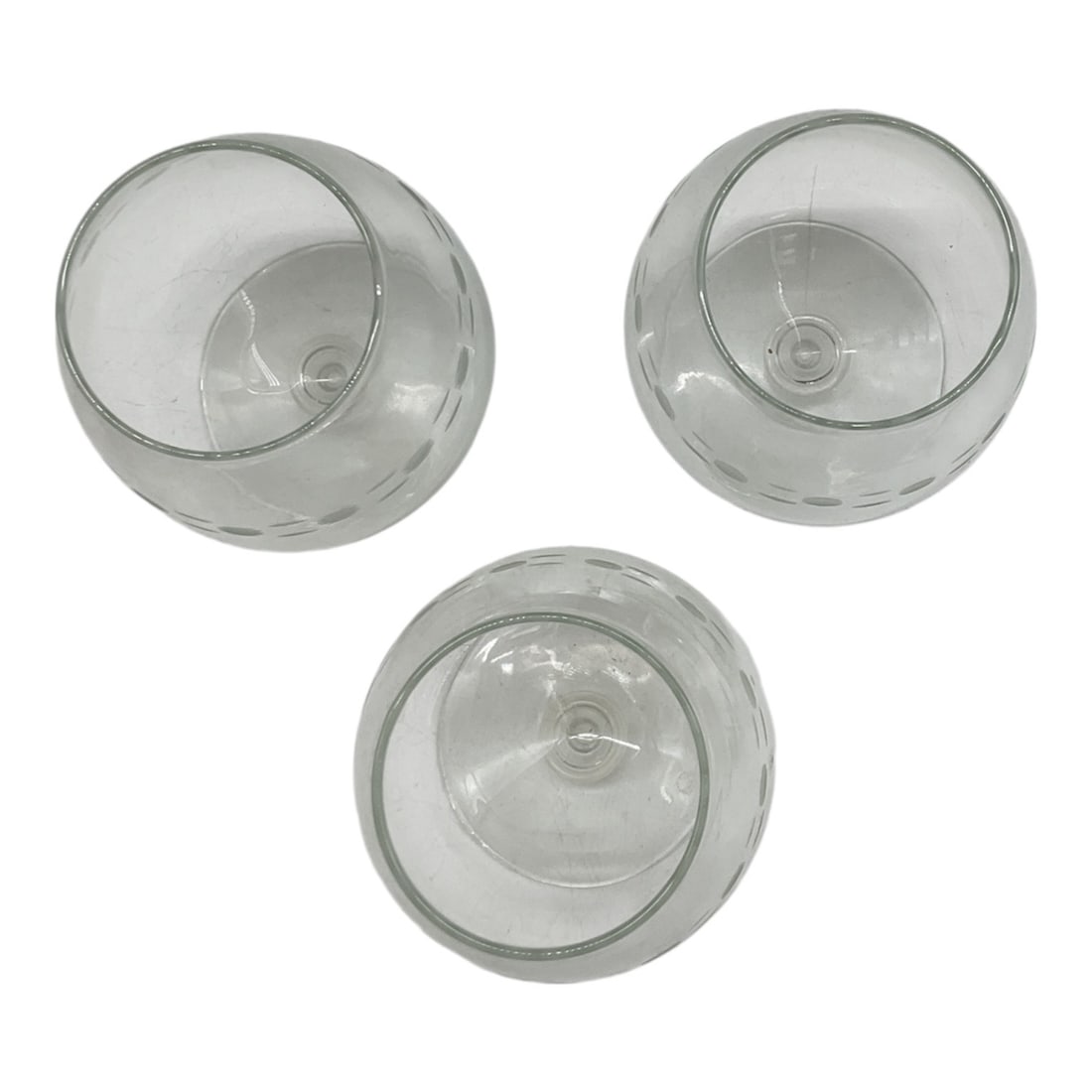 3pc Clear Brandy Snifter Glasses - 3