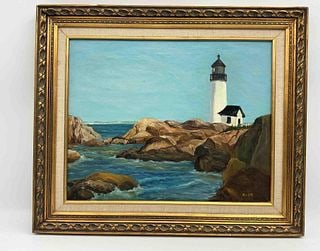 Lighthouse Seascape Signed Rose (1 of 5)