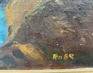 Lighthouse Seascape Signed Rose - 3
