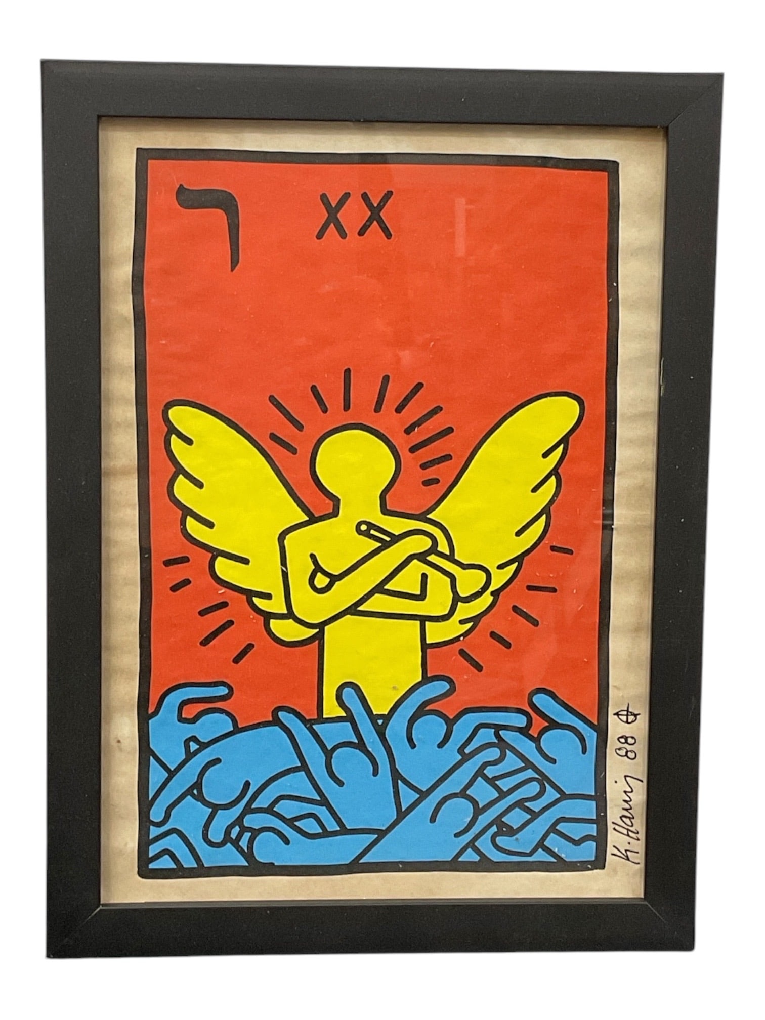 Tarot Card XX (Judgement), Manner of Keith Haring (American, 1958-1990) Mixed Media on Paper: Specifications Attribution: Manner