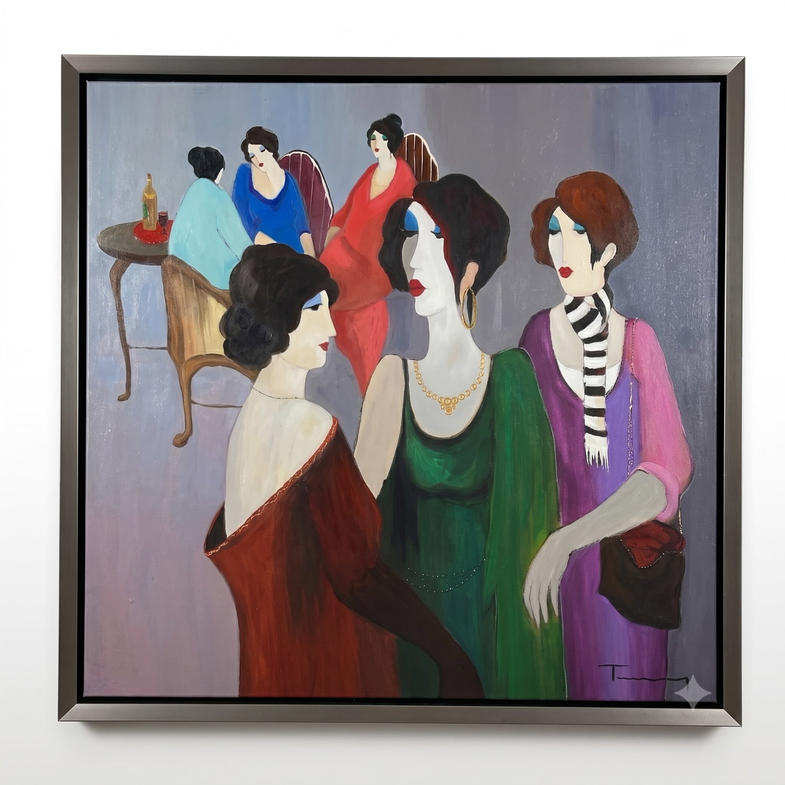 Itzchak Tarkay (Israeli/American , 1935-2012) Acrylic on Canvas W/COA (1 of 4)
