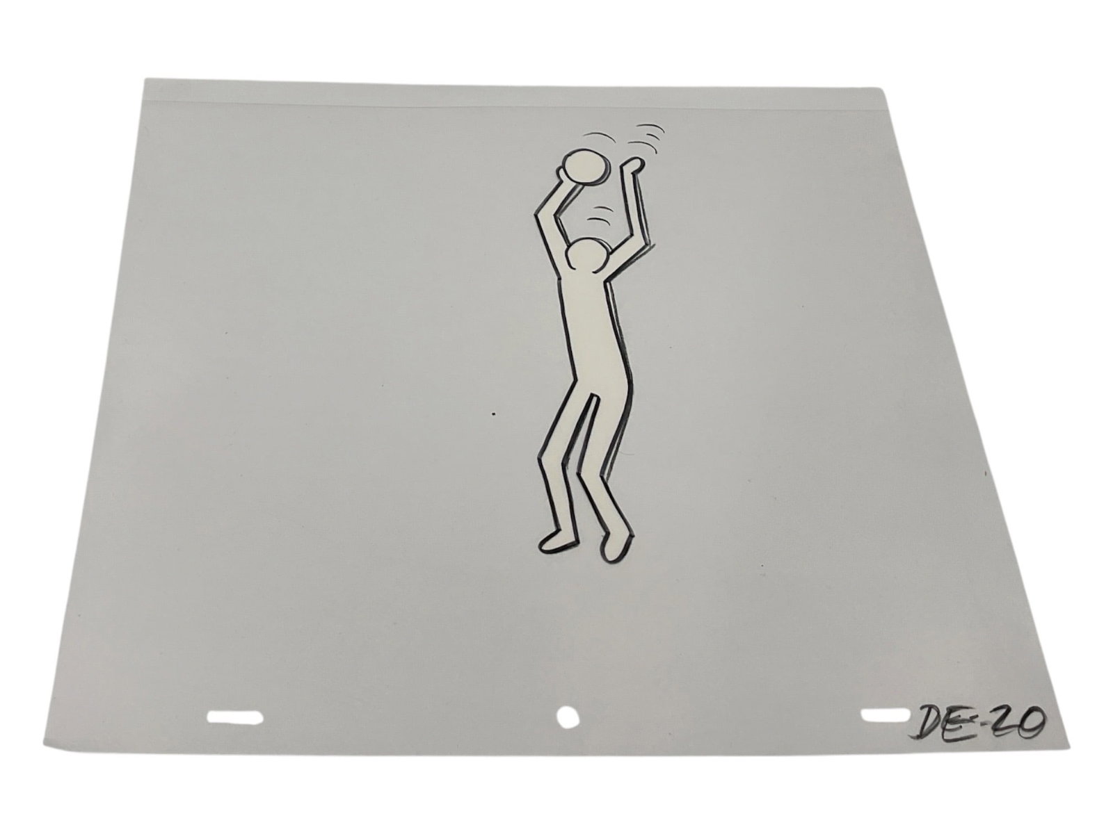 "Basketball Player" by Keith Haring (United States, 1958-1990) Original Animation Cel with: Specs: Artist: Keith Haring (United