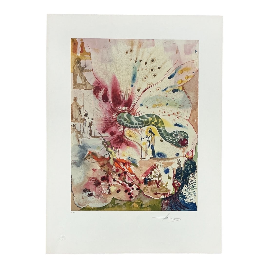 Le Serpent et la Pomme (The Serpent and the Apple) by Salvador Dalí (Spanish, 1904–1989) Mixed (1 of 9)