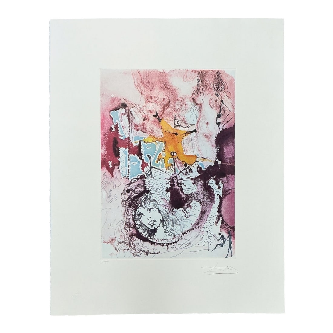 Mayflower by Salvador Dalí (Spanish, 1904-1989) Color Lithograph with COA: Specifications Artist: Salvador Dal