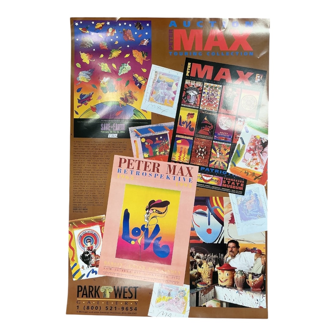 Peter Max Auction Touring Collection by Peter Max (American, b. 1937) Poster with COA (1 of 6)