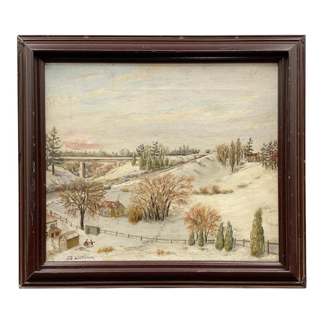 "Winter Landscape" by John B. Wilkinson (British/Canadian, 1865–1915) Oil on Canvas: "Winter Landscape" by John B. Wilkinson (British/Canadian, 1865–1915) Oil on Canvas 