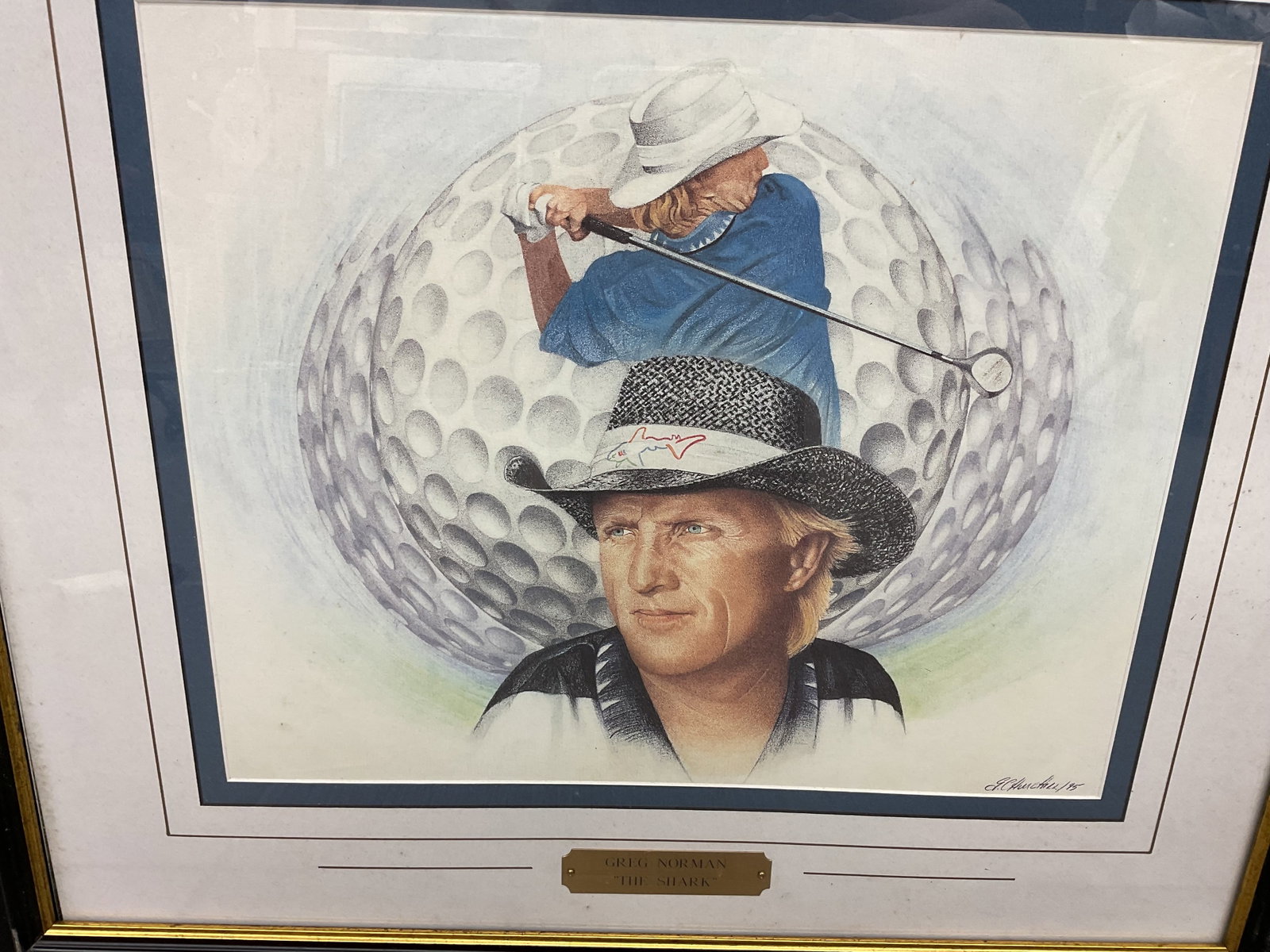 Greg Norman "The Shark" Lithograph - 2