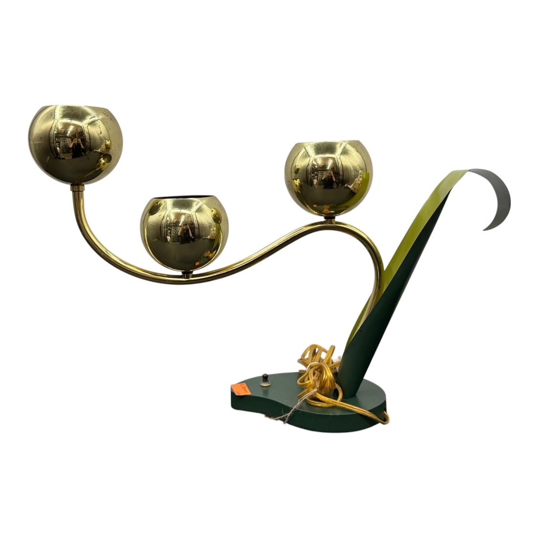 Vintage Lily Pad Style Three Light Table Lamp (1 of 4)