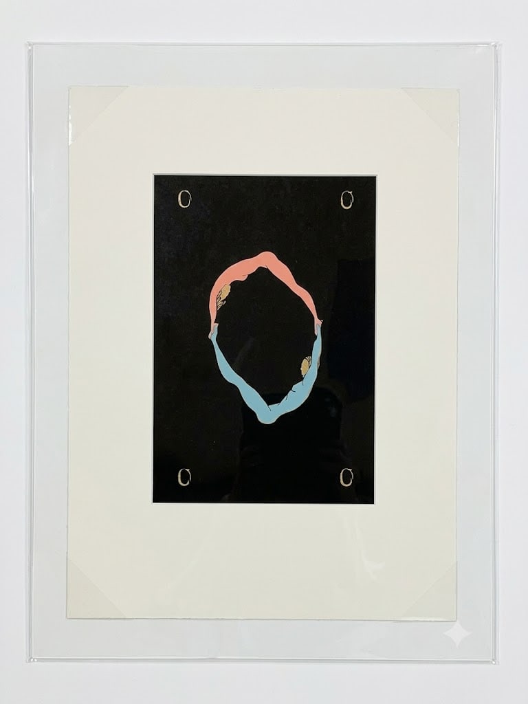 "Letter O" by Erté (Romain de Tirtoff) (Russia, 1892–1990) Serigraph: Art Deco style color serigraph on paper titled "Letter 'O'" from Erté's iconic Alphabet suite. Depicts two figurative stylized nudes formed i