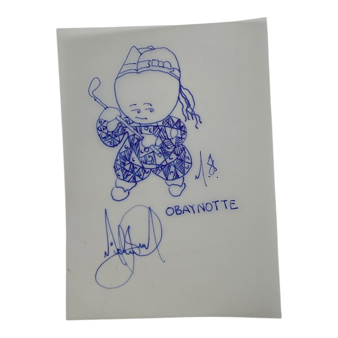 Original "Goop" Drawing by Michael Jackson: "Obaynotte" Medium: Ink Drawing Dimensions: 5in x 4in Original one of a kind set of 54 drawings by the king of pop Michael Jackson. These drawings were made by Mr. Jackson after he was