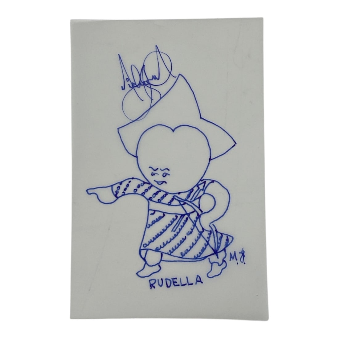 Original "Goop" Drawing by Michael Jackson: "Rudella" Medium: Ink Drawing Dimensions: 5in x 4in Original one of a kind set of 54 drawings by the king of pop Michael Jackson. These drawings were made by Mr. Jackson after he was