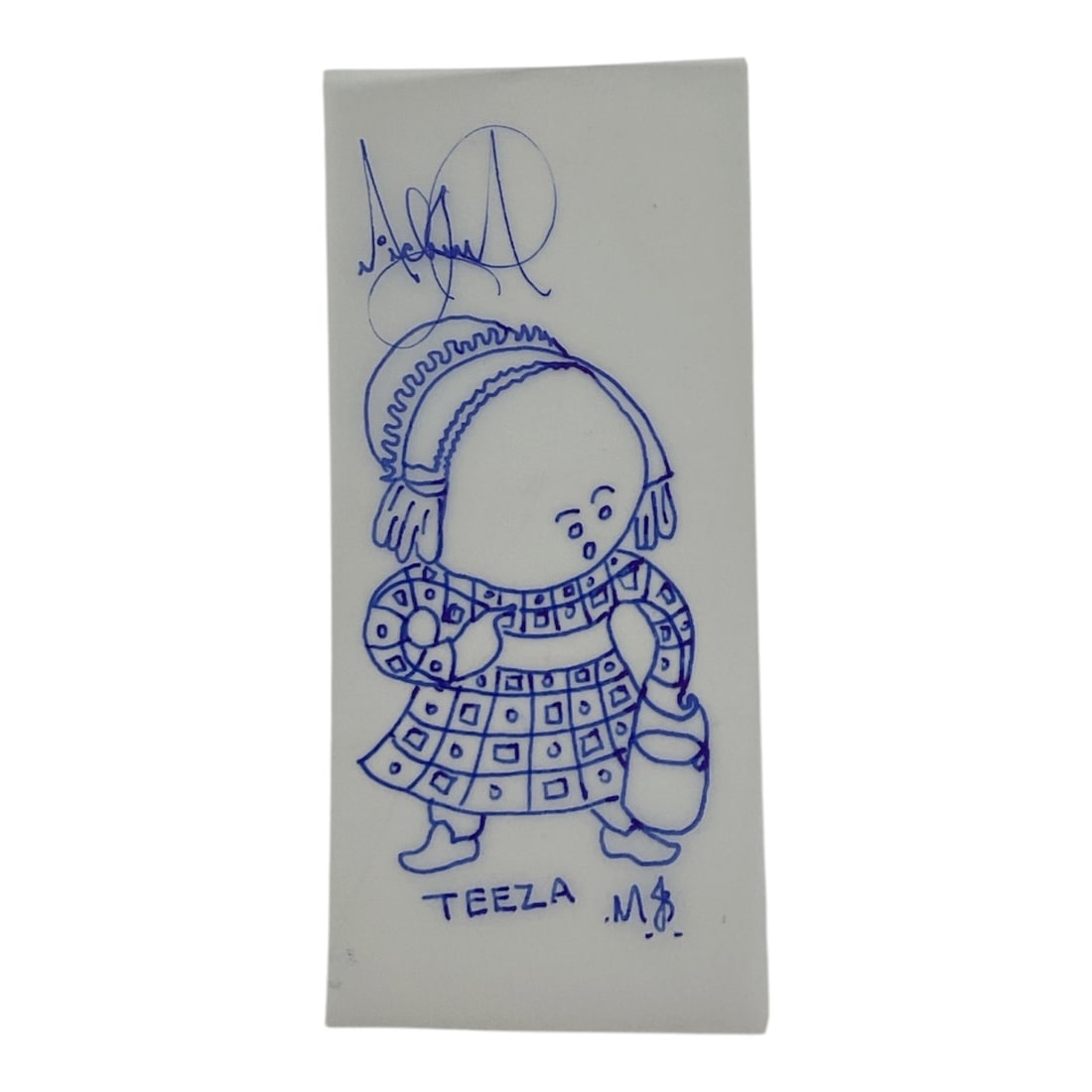 Original "Goop" Drawing by Michael Jackson: "Teeza" Medium: Ink Drawing Dimensions: 5in x 4in Original one of a kind set of 54 drawings by the king of pop Michael Jackson. These drawings were made by Mr. Jackson after he was inspired 
