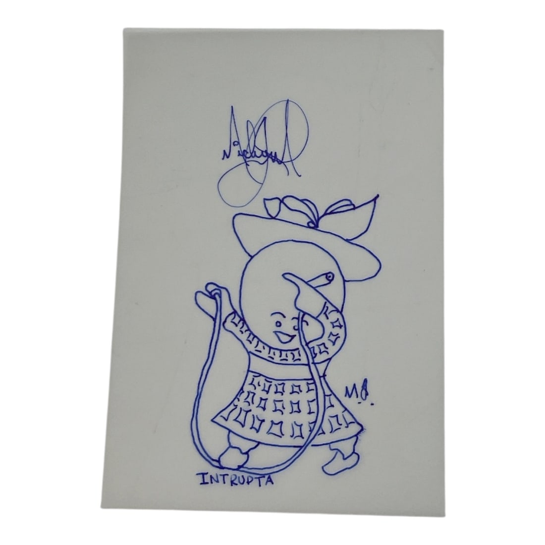 Original "Goop" Drawing by Michael Jackson: "Intrupta" Medium: Ink Drawing Dimensions: 5in x 3.5in Original one of a kind set of 54 drawings by the king of pop Michael Jackson. These drawings were made by Mr. Jackson after he wa