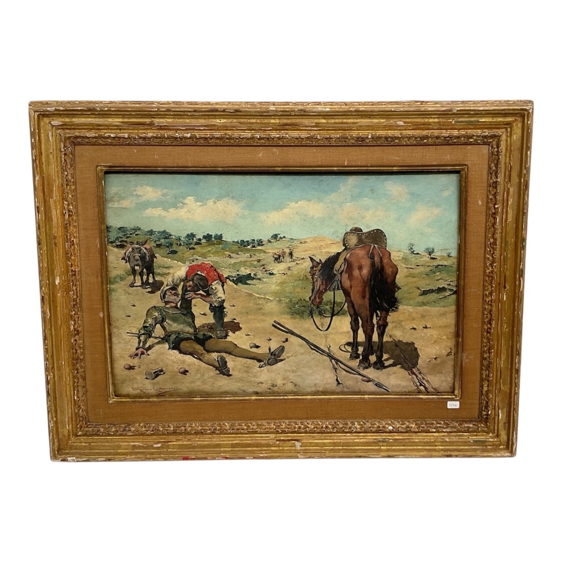 Battlefield Scene by JosÃ© Moreno Carbonero (Spain, 1860â€“1942) Oil on Canvas (1 of 4)