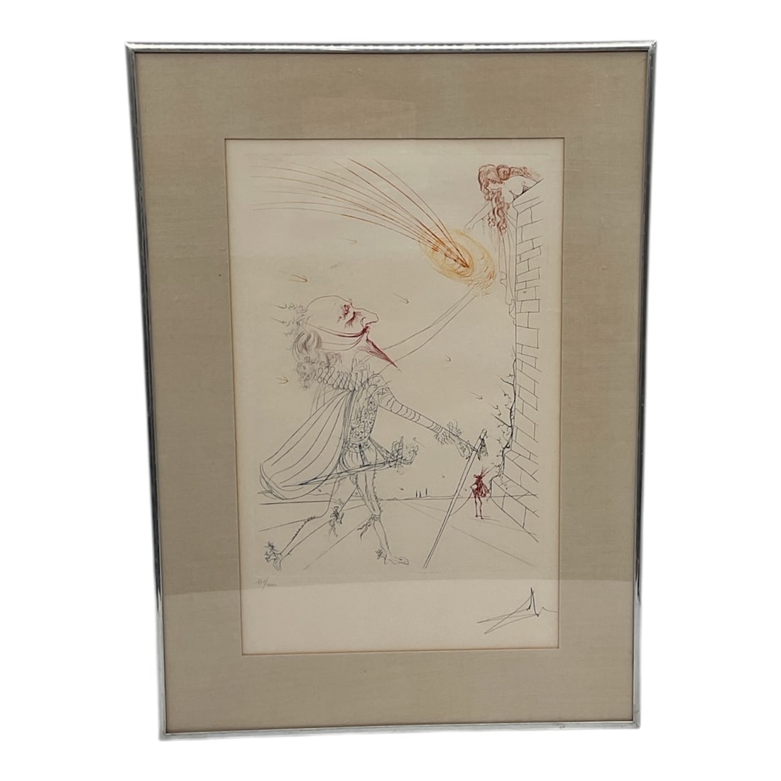 "Cyrano de Bergerac & Roxane" by Salvador Dali (Spain, 1904-1989) Dry-point engraving: Details Artist: Salvador Dali (Spanish, 1904-1989)