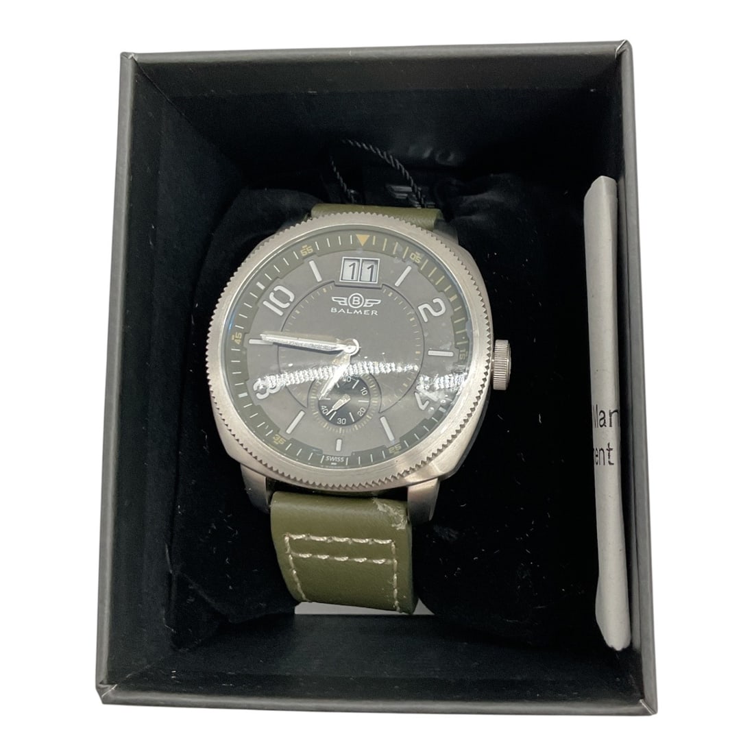 Balmer Olive Green Dial Stainless Steel Wristwatch (1 of 3)