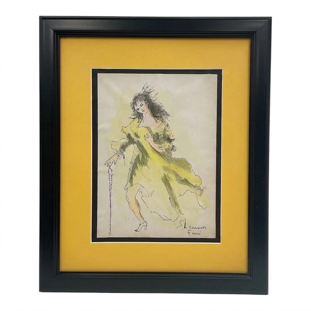 In the Style of Leonor Fini (Argentine, 1907-1996) Watercolor (1 of 4)
