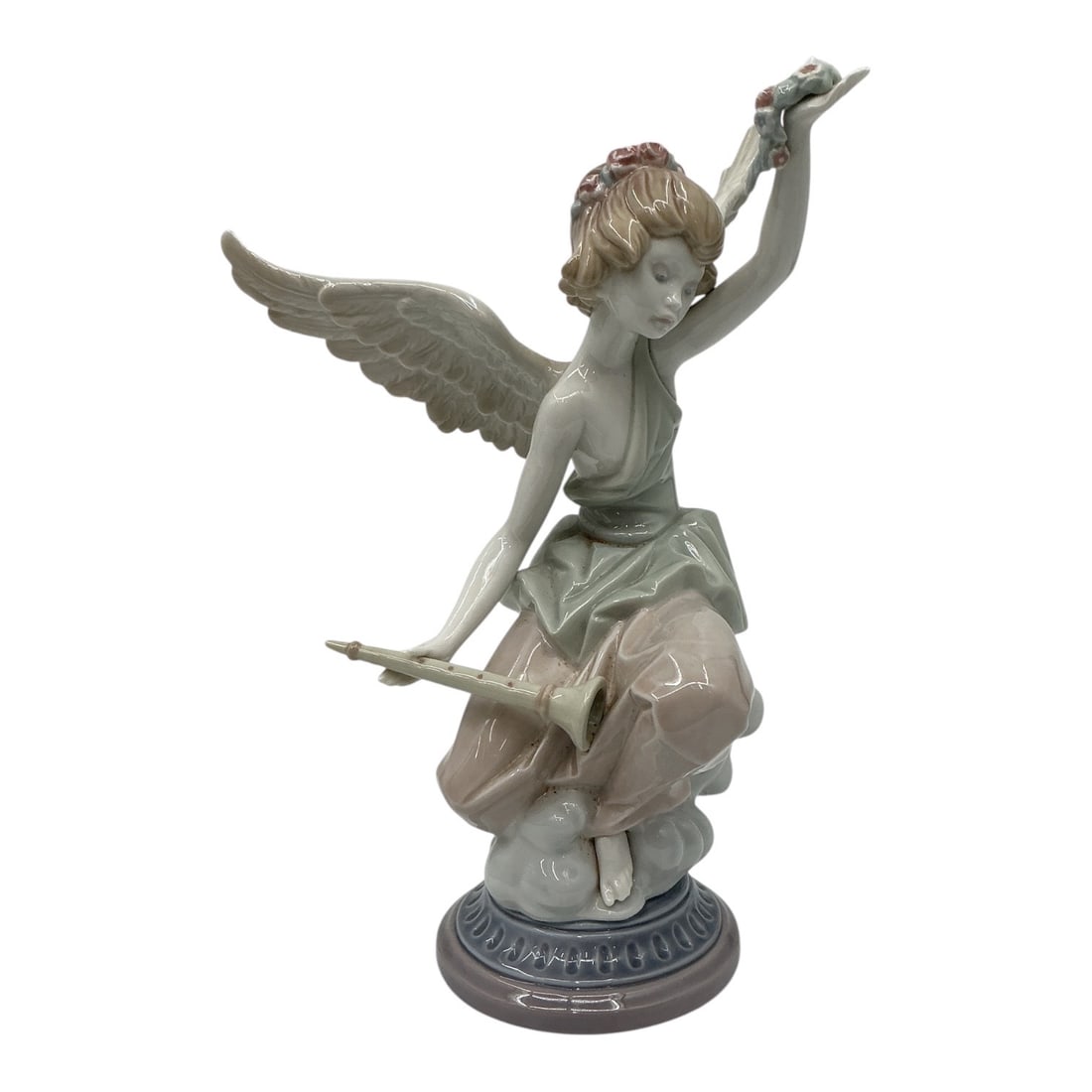 Lladró Carefree Angel with Flute (#1463) Glazed Porcelain Figurine: Specifications Manufacturer: Lladró