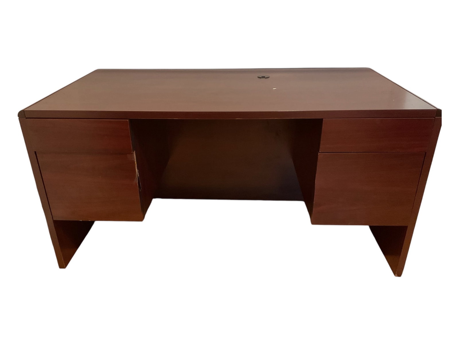 Contemporary Wood Executive Pedestal Desk (1 of 3)