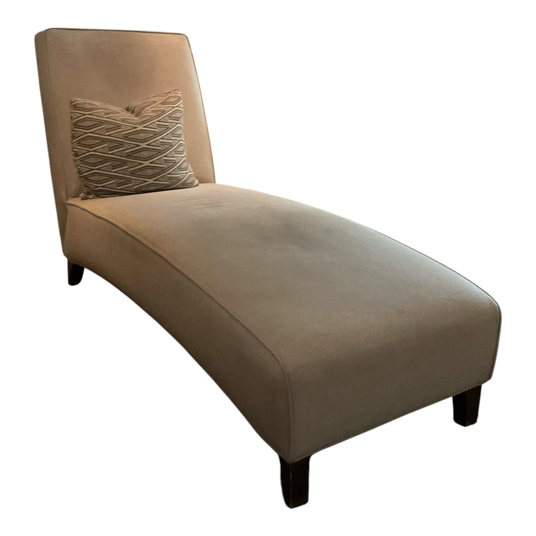 Contemporary Curved Upholstered Chaise Lounge (1 of 4)