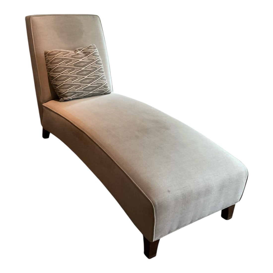 Contemporary Curved Upholstered Chaise Lounge (1 of 3)