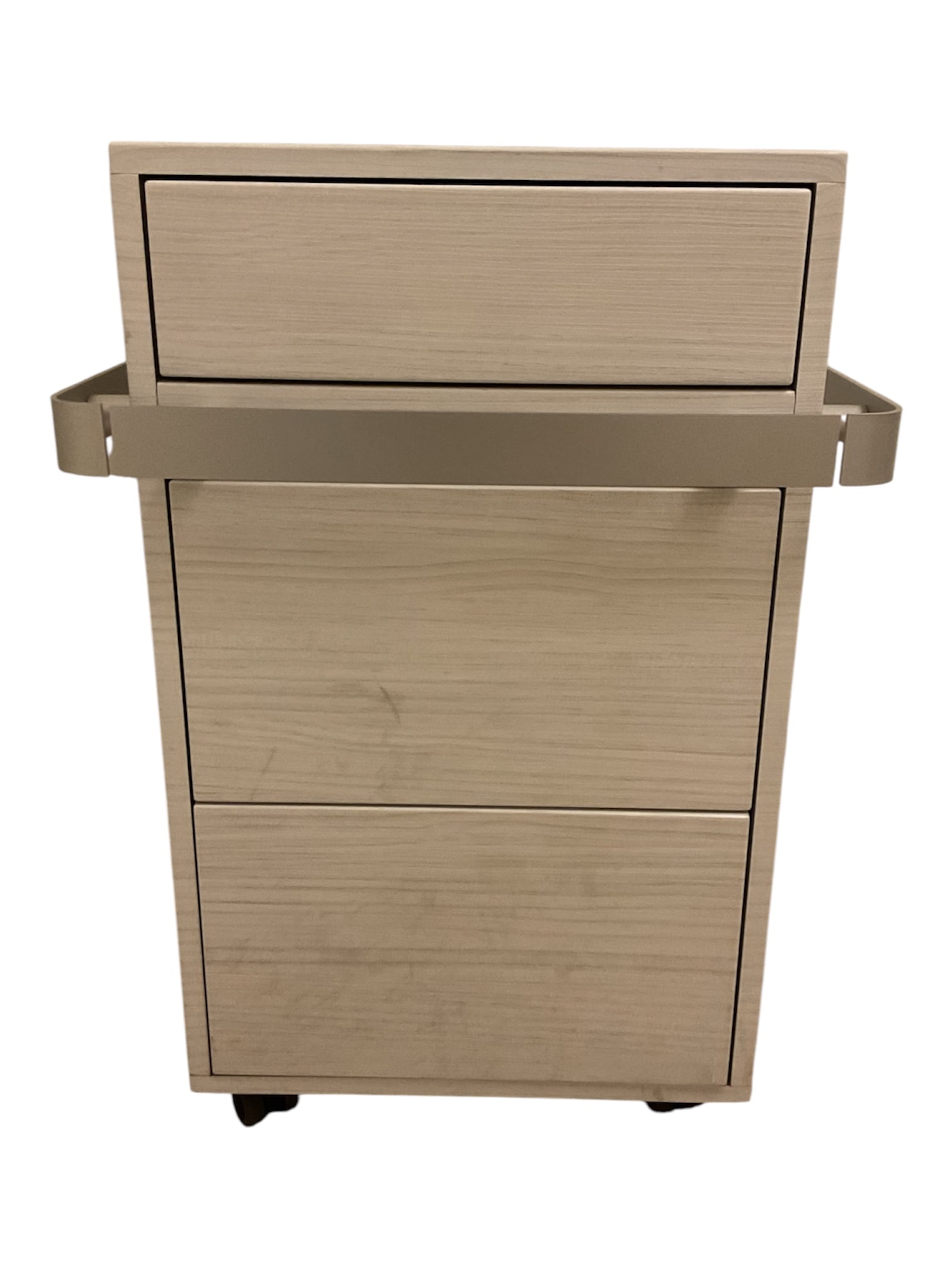 Contemporary Rolling Spa Storage Cabinet with Utility Rail (1 of 4)