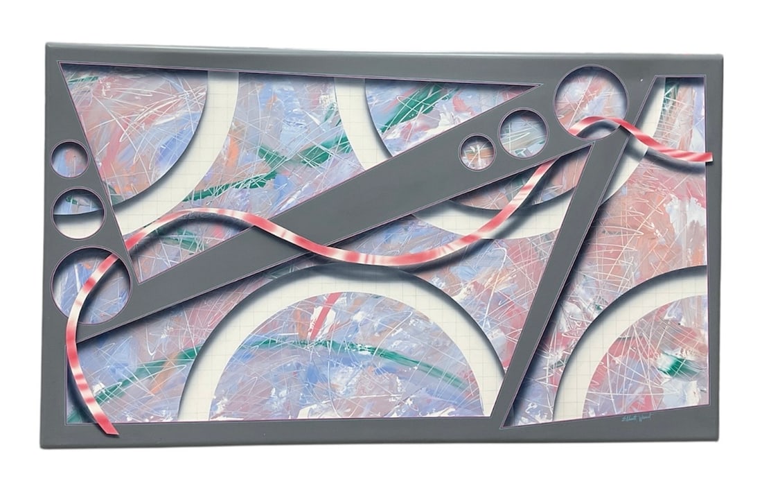 Absolute Equale by Elliott Wennet (American, B.1949) Acrylic on Canvas (1 of 6)