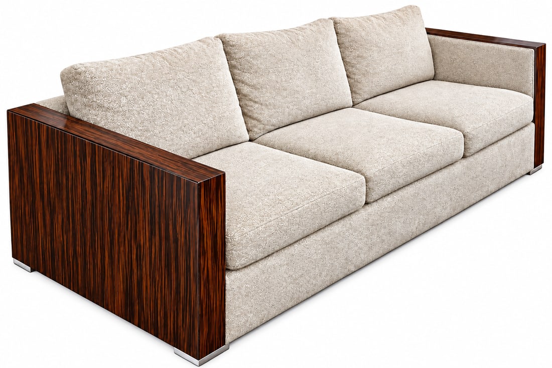 Lily Jack Modern Wood Side Three-Cushion Sofa (1 of 3)