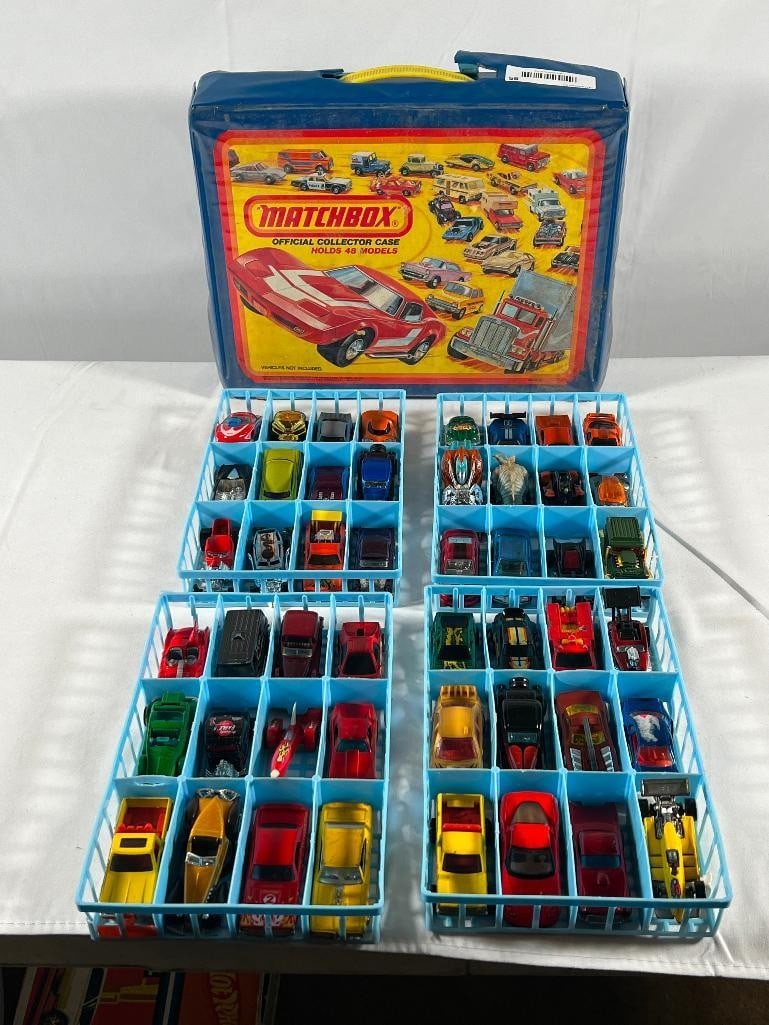 48 Matchbox Case W/Hot Wheels Vehicles: 48 Matchbox Case W/Hot Wheels Vehicles