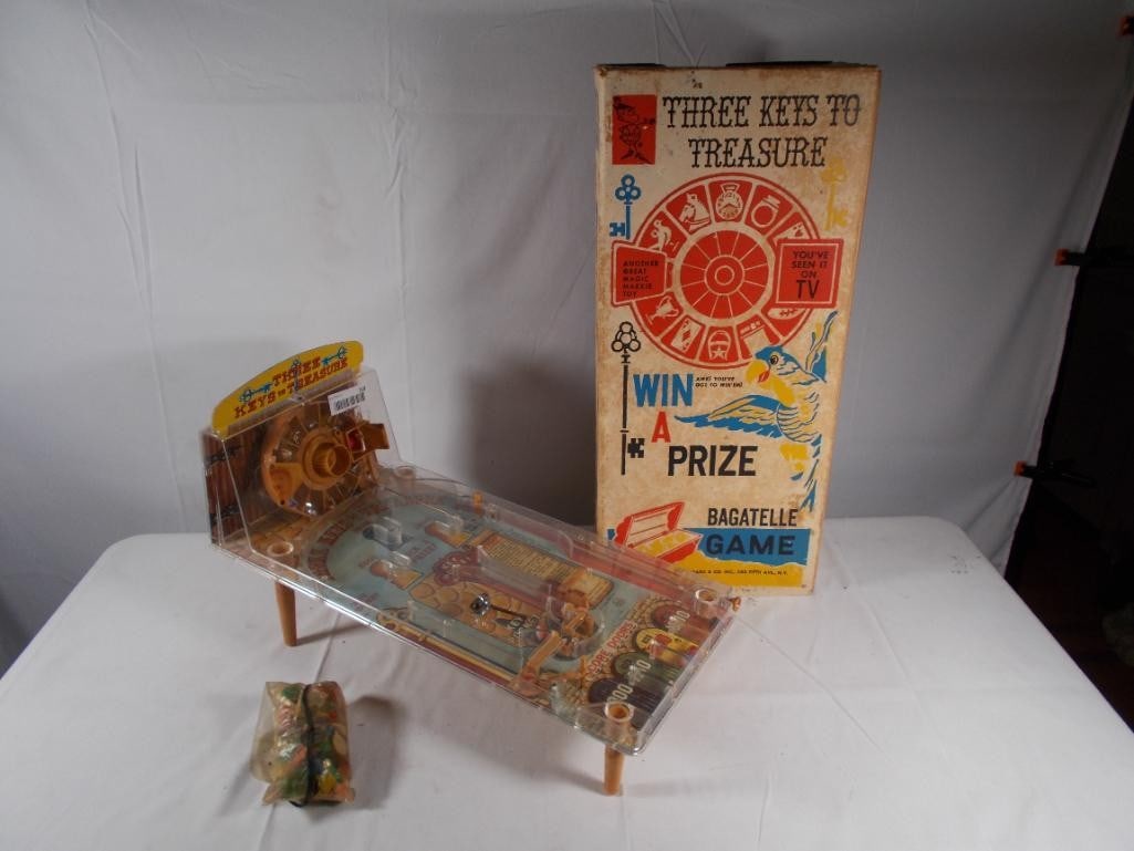 Three Keys To Treasure Pinball Game W/Box & Prizes (1 of 5)