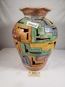 Colorful Luminary Pottery Vase