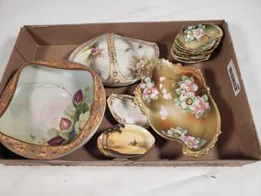Box Lot - Hand Painted Nippon Dishes