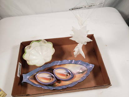 Box Lot - Hand Painted Noritake Dishes: Box Lot - Hand Painted Noritake Dishes
