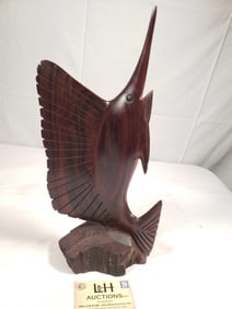 Carved Ironwood Sword Fish